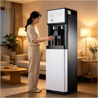 Waterdispenser met directe aansluiting en heetwaterkraan
