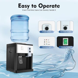 Waterdispenser met wateraansluiting