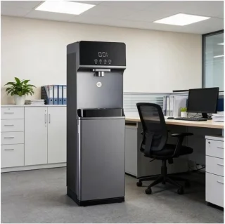 Waterdispenser op netvoeding - kantoor waterkoeler - donkergrijs