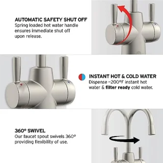 Waterdispenser Satijn Nikkel