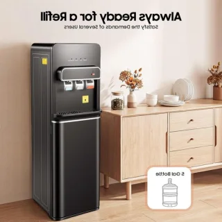 Waterdispenser vrijstaand - waterkoeler elektrisch - zwart
