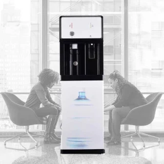 Waterdispenser warm en koud onderlader wit