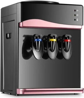 Waterdispenser warm koud - drankkoeler fles - zwart