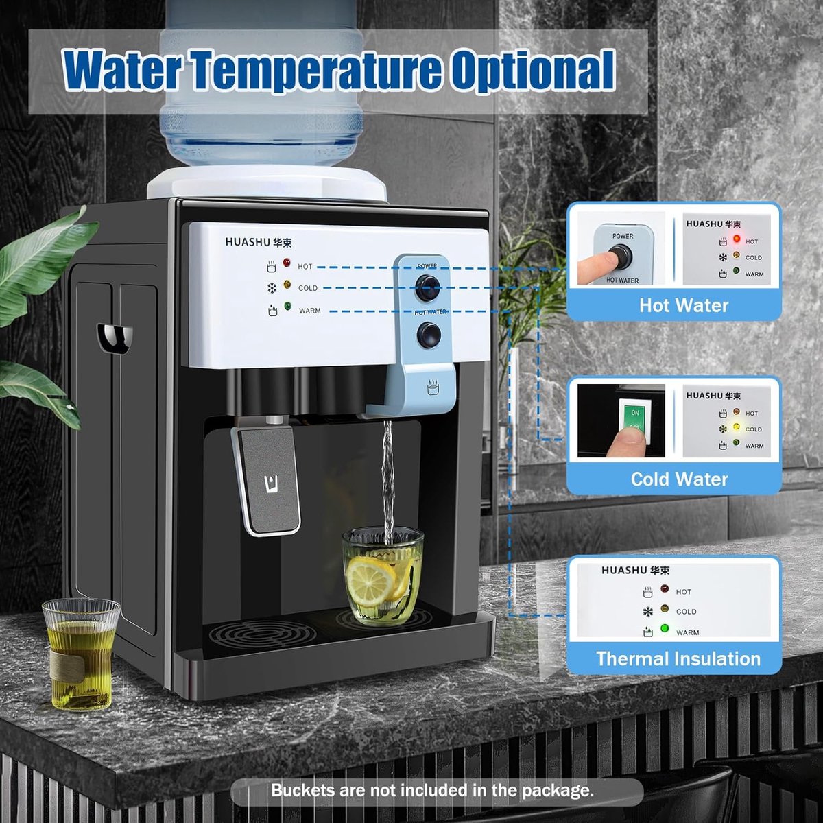 Waterdispenser Waterkoeler Wit Zwart