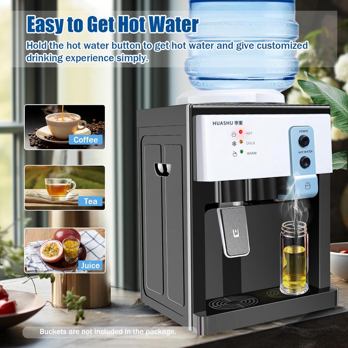 Waterdispenser Waterkoeler Wit Zwart