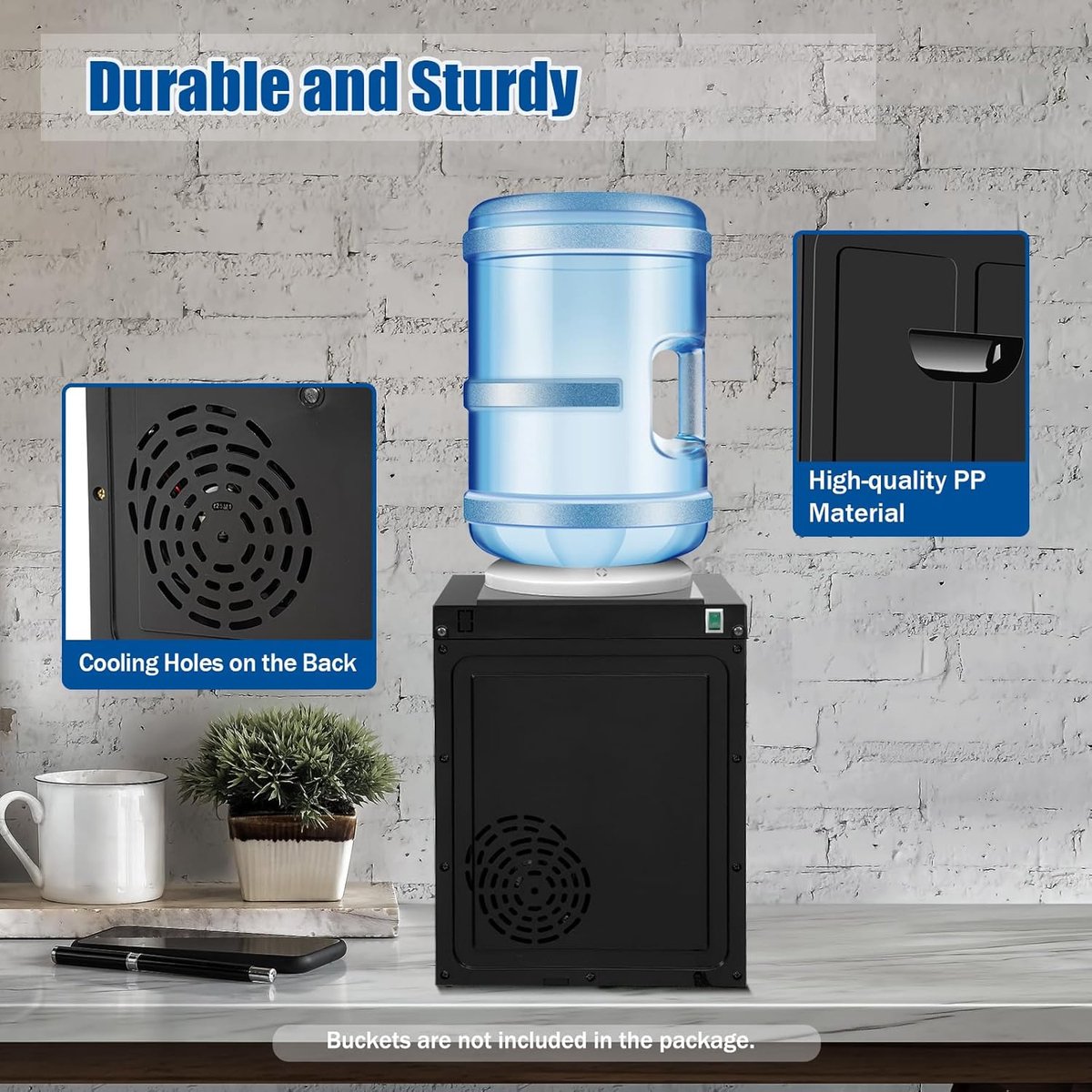 Waterdispenser Waterkoeler Wit Zwart