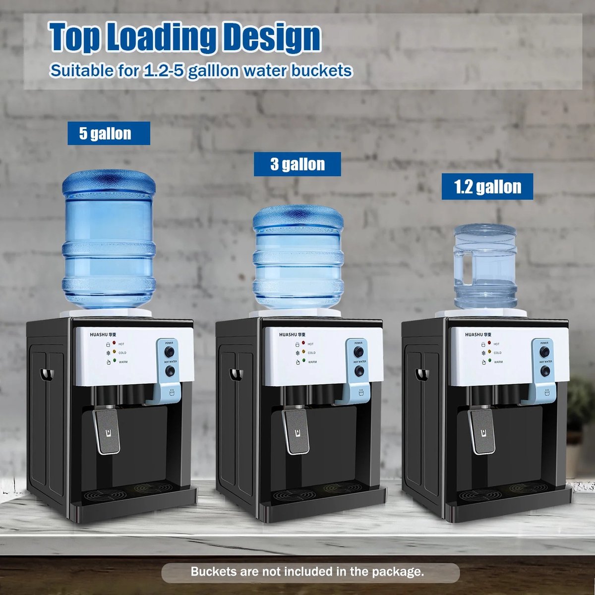 Waterdispenser Waterkoeler Wit/Zwart