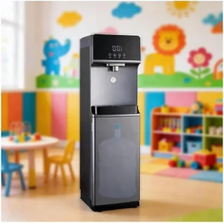 Waterkoeler dispenser - warm en koud - donkergrijs