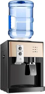 Waterkoeler - Waterdispenser Waterfontein - Direct Water Tappen - Warm en Koud Water - Toplaad 189L - Champagne Goud
