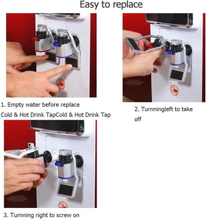 Waterkoelkraan 2 stuks (rood en blauw)