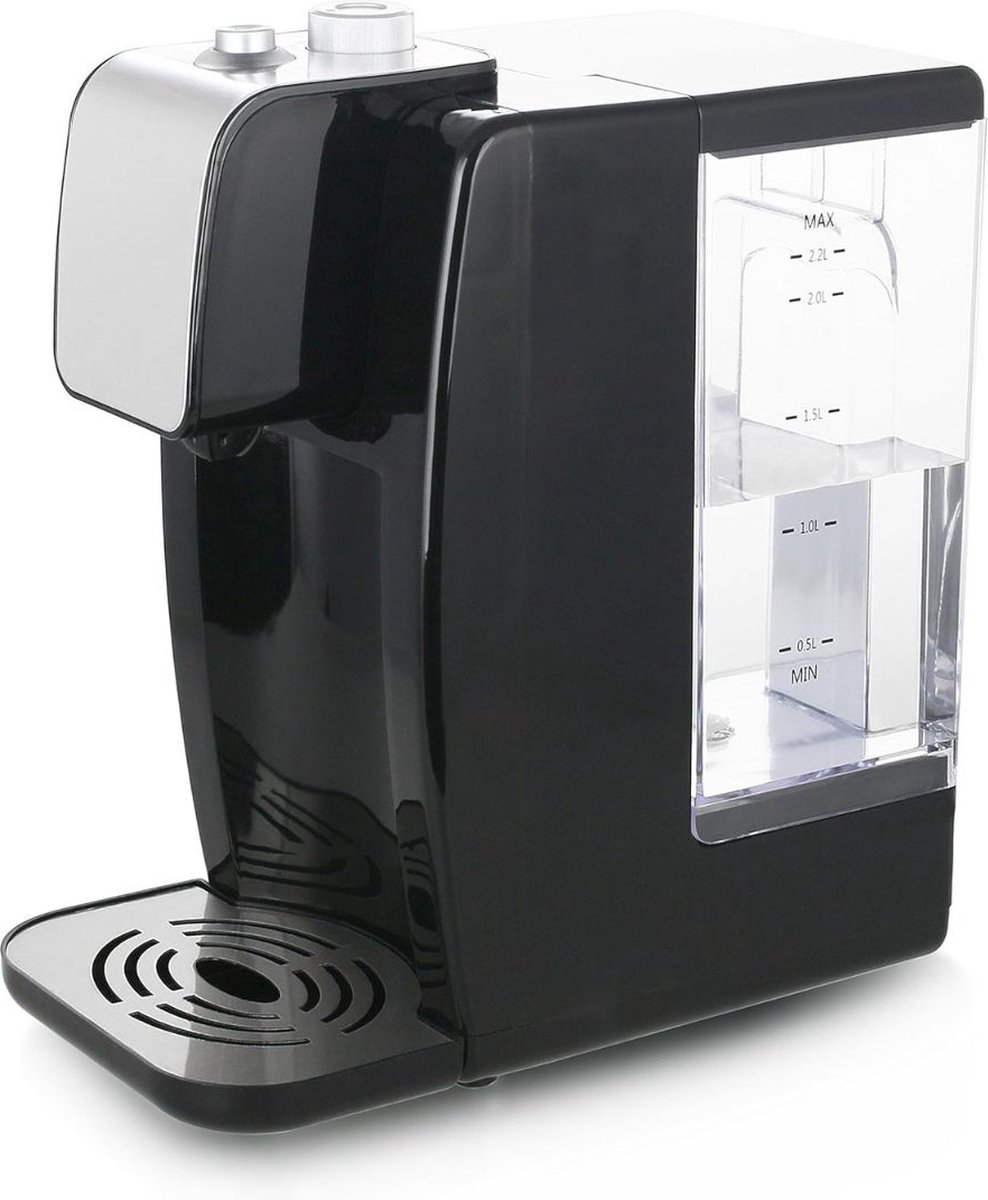 White-Label Heetwatertap Zwart Zilver