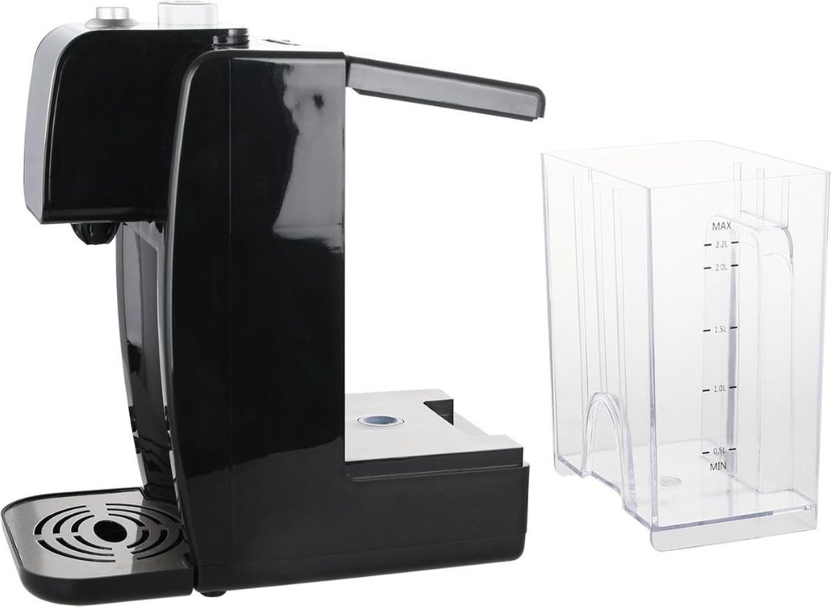 White-Label Heetwatertap Zwart Zilver