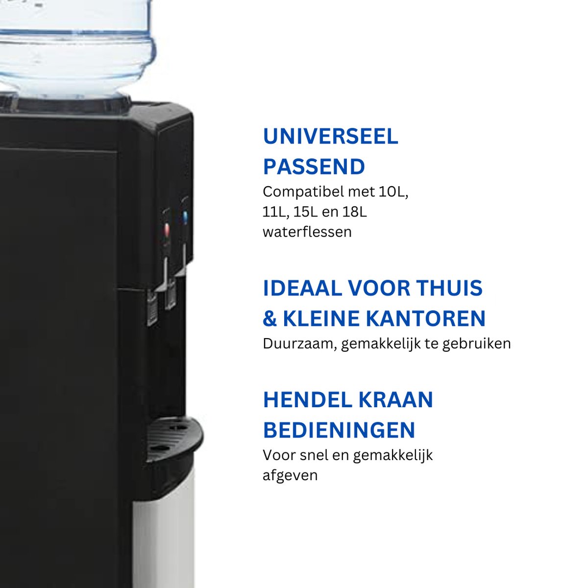 White-Label Waterdispenser Koud Zwart