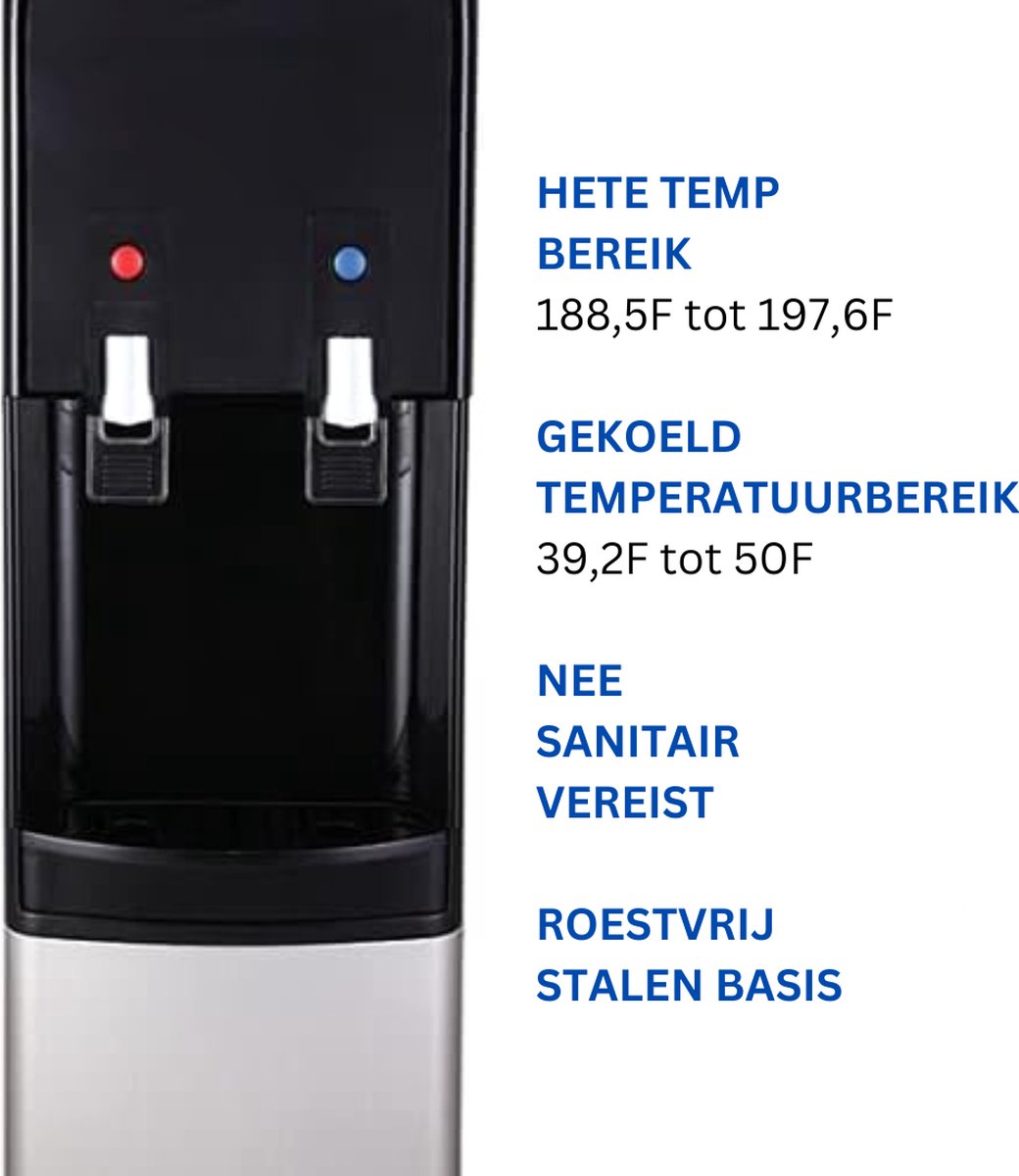 White-Label Waterdispenser Koud Zwart