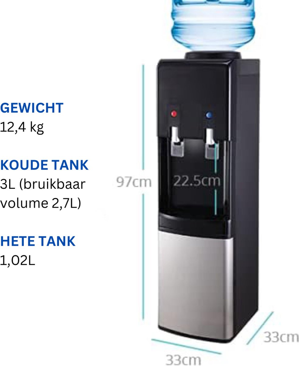 White-Label Waterdispenser Koud Zwart