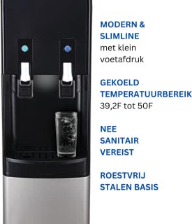Wat vinden we goed aan de White-Label® Waterdispenser / Waterkoeler - Zwart