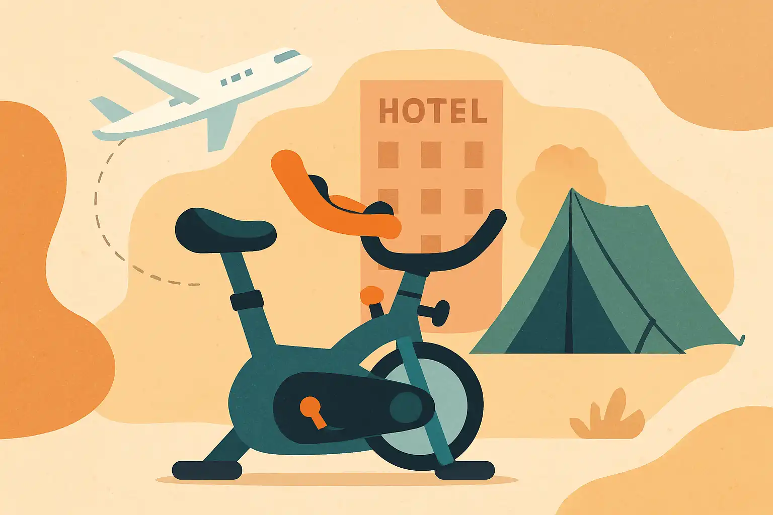 Blijf trainen op reis: compacte hometrainer hacks voor vakantie, hotel en camping