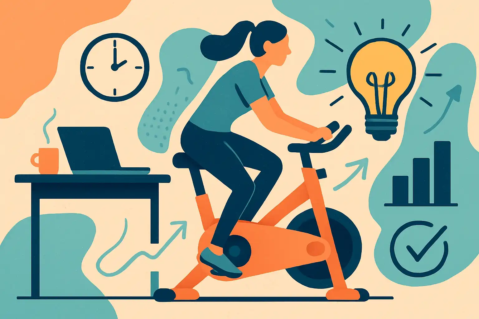 Hoe korte hometrainer‑sprints je focus en productiviteit tijdens werktijd verbeteren