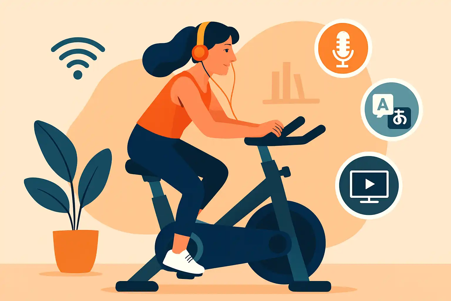 Train en leer tegelijk: zo combineer je hometrainerworkouts met podcasts, taalstudie en microlessen