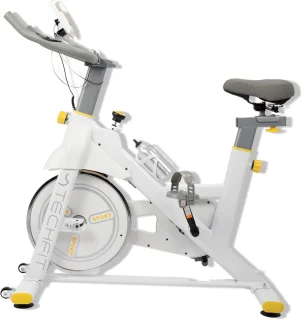 Hometrainer met 8 kg vliegwiel en magnetische weerstand – Fiets voor thuis met LCD-display en tablethouder