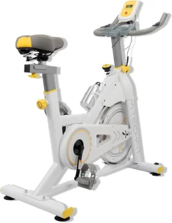 Hometrainer met 8 kg vliegwiel en magnetische weerstand – Fiets voor thuis met LCD-display en tablethouder