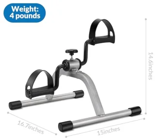 Mini Hometrainer voor Been- en Armherstel - Draagbare Vloerfiets met Verstelbare Spanning