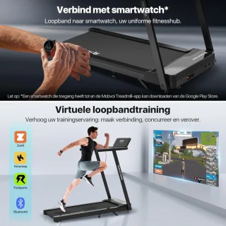 3-in-1 Opvouwbare Loopband voor Thuis met Slimme AI en Hoogwaardige Functionaliteiten