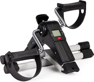 Mini opvouwbare hometrainer/ revalidatiefiets 48 x 36,5 x 26 cm - Computermonitoring - Antislipvoetjes - Zwart