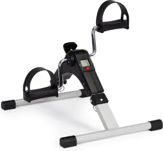 Mini opvouwbare hometrainer/ revalidatiefiets 48 x 36,5 x 26 cm - Computermonitoring - Antislipvoetjes - Zwart