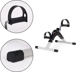 Mini opvouwbare hometrainer/ revalidatiefiets 48 x 36,5 x 26 cm - Computermonitoring - Antislipvoetjes - Zwart