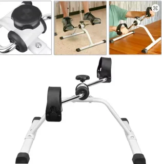 Mini Hometrainer Fiets – Pedal Exerciser – Arm- en Beentrainer – Stoelfiets – Fietstrainer voor Thuis – Verstelbare Weerstand – Senioren Fitnessapparaat