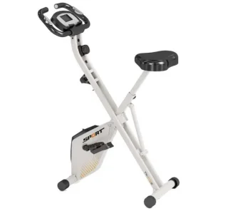 YEE GOO Opvouwbaare Hometrainer Fiets - Fitness Fiets - Spinning Fiets - 16 Niveaus Magnetische Weerstand - Indoorfiets - Hartslagsensoren - in hoogte verstelbaar - LCD-display - houder voor telefoon/tablet -Wit
