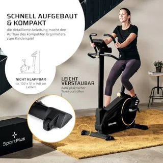 Thuis Fitness Fiets met 24 Weerstandsniveaus en 24 Trainingsprogramma's - Ideaal voor Cardio Training