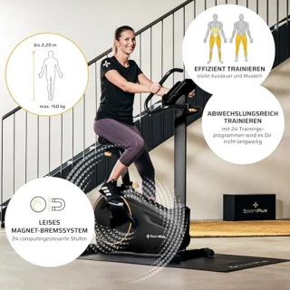 Thuis Fitness Fiets met 24 Weerstandsniveaus en 24 Trainingsprogramma's - Ideaal voor Cardio Training