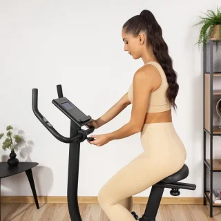 Gymtek® Elektromagnetische Hometrainer Fiets - Fitness Fiets - Home Trainer - tot 135kg - 16 Weerstandsniveaus, 21 trainingsprogramma's, 9kg Vliegwielgewicht - LCD Display