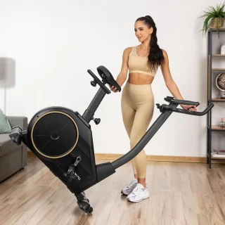 Gymtek® Elektromagnetische Hometrainer Fiets - Fitness Fiets - Home Trainer - tot 135kg - 16 Weerstandsniveaus, 21 trainingsprogramma's, 9kg Vliegwielgewicht - LCD Display