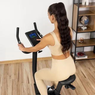 Gymtek® Elektromagnetische Hometrainer Fiets - Fitness Fiets - Home Trainer - tot 135kg - 16 Weerstandsniveaus, 21 trainingsprogramma's, 9kg Vliegwielgewicht - LCD Display