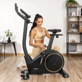 Gymtek® Elektromagnetische Hometrainer Fiets - Fitness Fiets - Home Trainer - tot 135kg - 16 Weerstandsniveaus, 21 trainingsprogramma's, 9kg Vliegwielgewicht - LCD Display