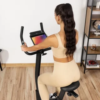 Gymtek® Elektromagnetische Hometrainer Fiets - Fitness Fiets - Home Trainer - tot 135kg - 16 Weerstandsniveaus, 21 trainingsprogramma's, 9kg Vliegwielgewicht - LCD Display