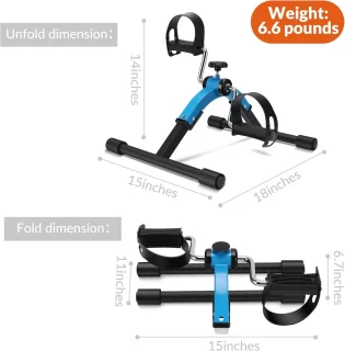 Mini Hometrainer voor Been en Arm Oefeningen - Opvouwbare Pedaler voor Lage Impact