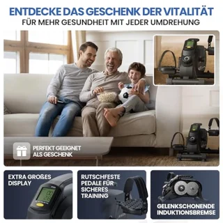 Pedaaltrainer voor Thuis | Stil & Gewrichtsvriendelijk | Inclusief Bevestigingsband | Ideaal voor Senioren