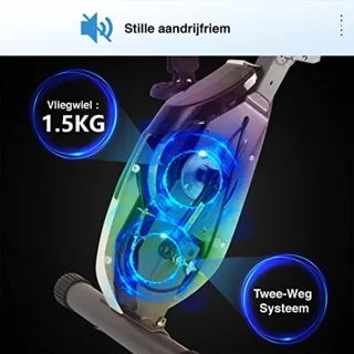 Hometrainer met Rugleuning en Hartslagsensoren - Opklapbare Fitnessbike voor Thuis