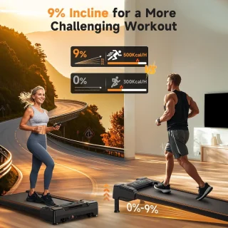 Automatische hellingsloopband met afstandsbediening voor thuis – Stil en effectief tot 6 km/u