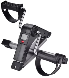 Fietstrainer – Opvouwbare Mini Hometrainer met LCD Scherm, Verstelbare Weerstand & Antislip Pedalen – Stoelfiets voor Armen en Benen