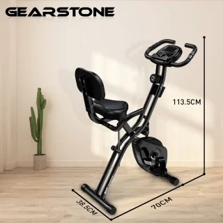 GEARSTONE Hometrainer-Hometrainer - Fitnessfiets -Opvouwbare magnetische fiets-Fitnessfiets-Opvouwbare indoor trainer voor cardiotraining thuis-Polssensor-Telefoonhouder