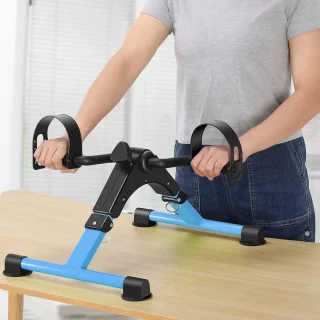 Opvouwbare Stationaire Fiets Pedaal Trainer voor Bureau met LCD-monitor