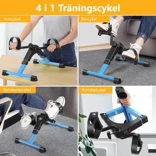 Opvouwbare Stationaire Fiets Pedaal Trainer voor Bureau met LCD-monitor