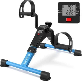 Opvouwbare Stationaire Fiets Pedaal Trainer voor Bureau met LCD-monitor