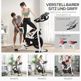Hometrainer met LCD-Display en Verstelbare Zitting voor Thuis