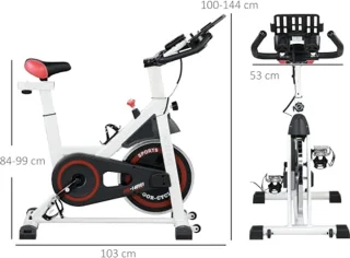 Hometrainer met LCD-Display en Verstelbare Zitting voor Thuis
